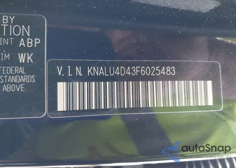 2015 Kia K900 Premium from USA, damaged, VIN KNALU4D43F6025483